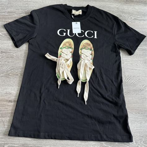 gucci t shirt with shoe laces|gucci shoe strings.